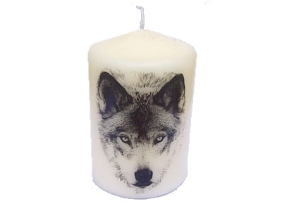 Wolf Candle NEW SIZE see description